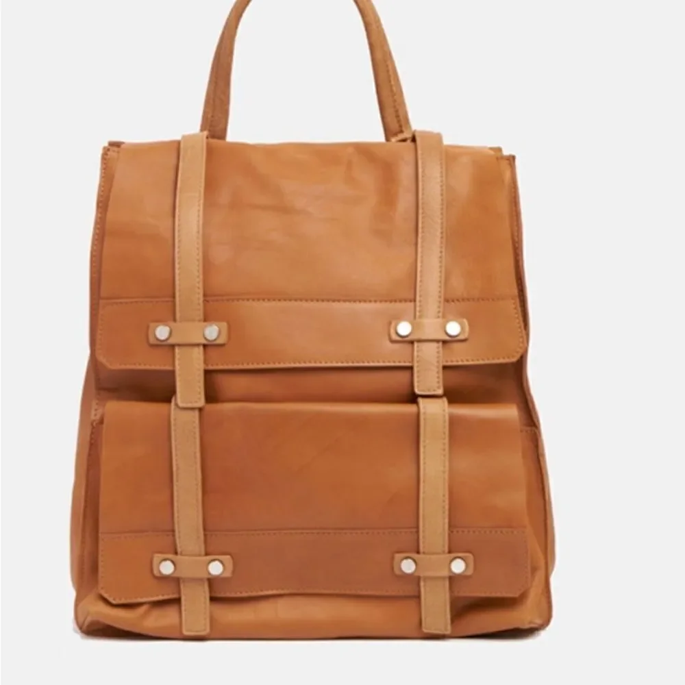 Carlo Cecchini Montana waxed travel bag book bag shoulder bag calf backpack Z7